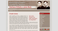 Desktop Screenshot of kanonizace.biskupstvi.cz